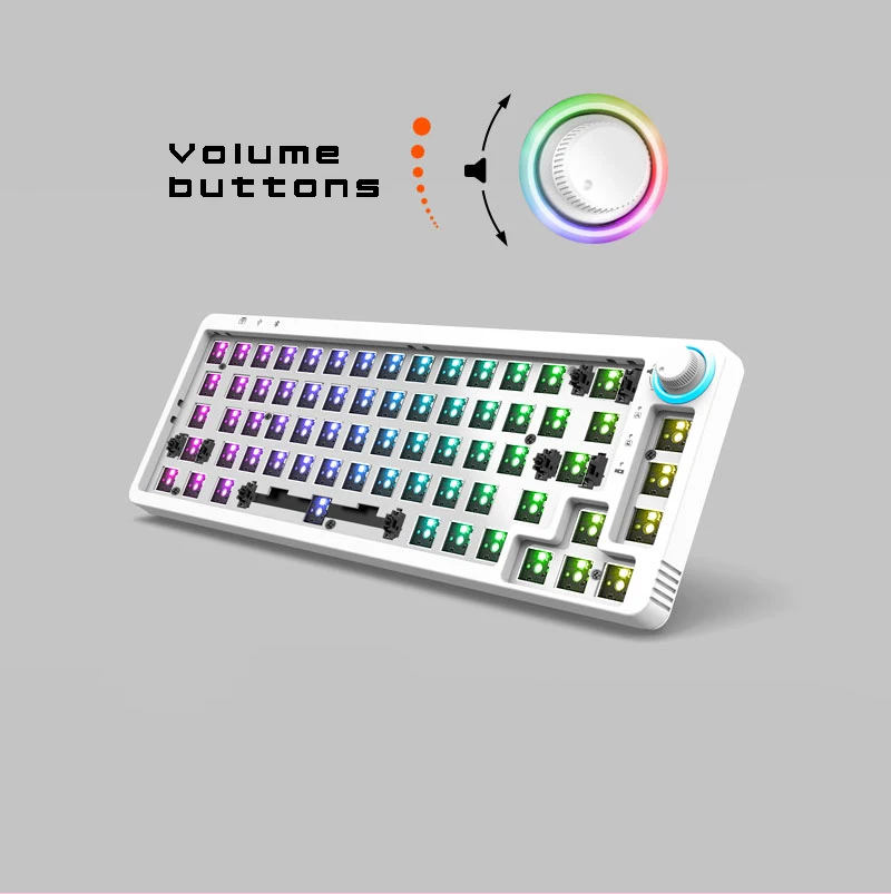 KBDiy TM680 Mechanical Keyboard Kit Hot Swap Wireless Bluetooth RGB Backlit Gamer 60% Keyboard For Cherry Gateron Kailh Switch keyboard desktop