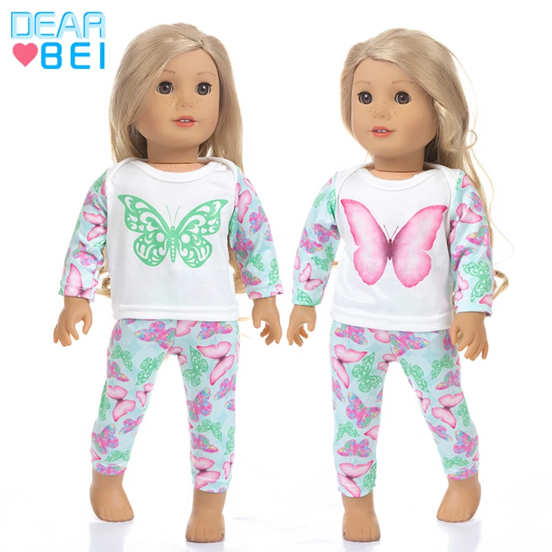 Костюм с бабочкой, одежда для девочек в американском стиле, 18 дюймовых кукол Одежда и аксессуары, платья(обувь в комплект не входит