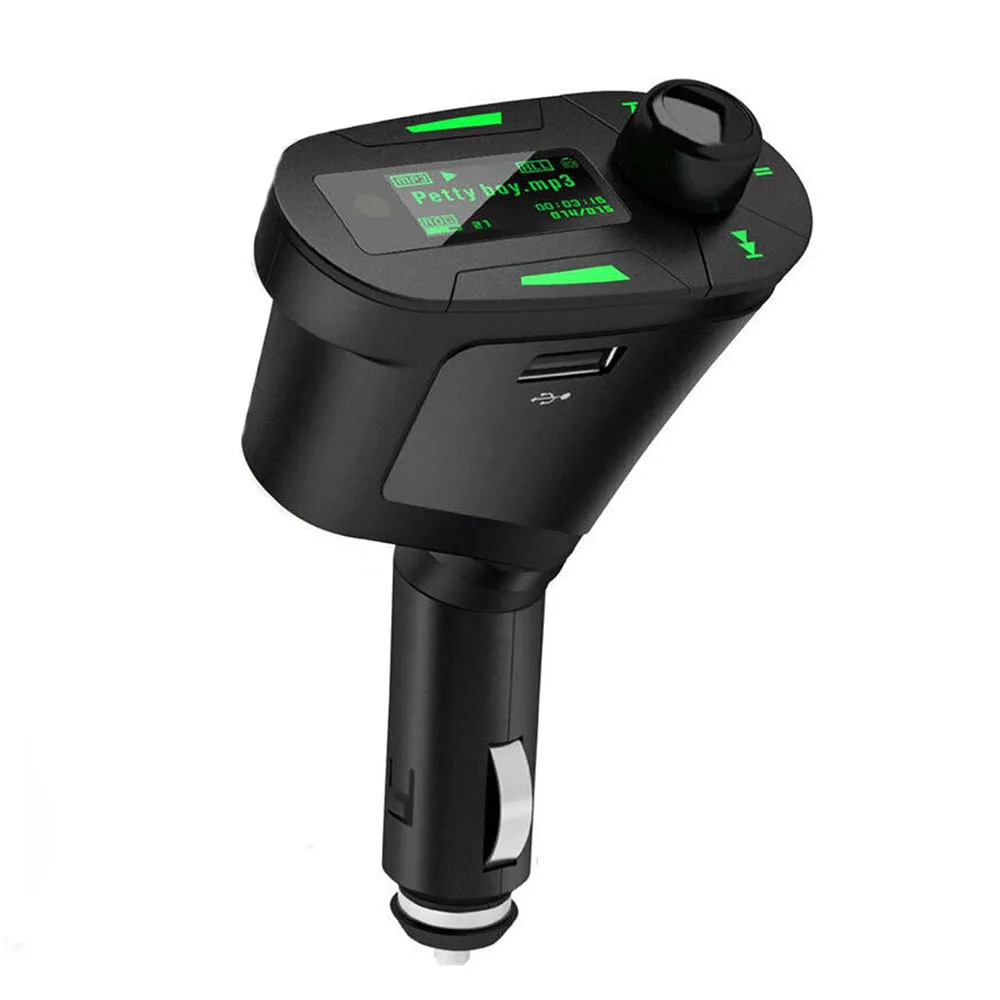1 шт. автомобильный fm-передатчик Aux-In SD/MMC/USB модулятор пульт дистанционного управления 12 в автомобильный комплект MP3-плеер зеленый ЖК-экран