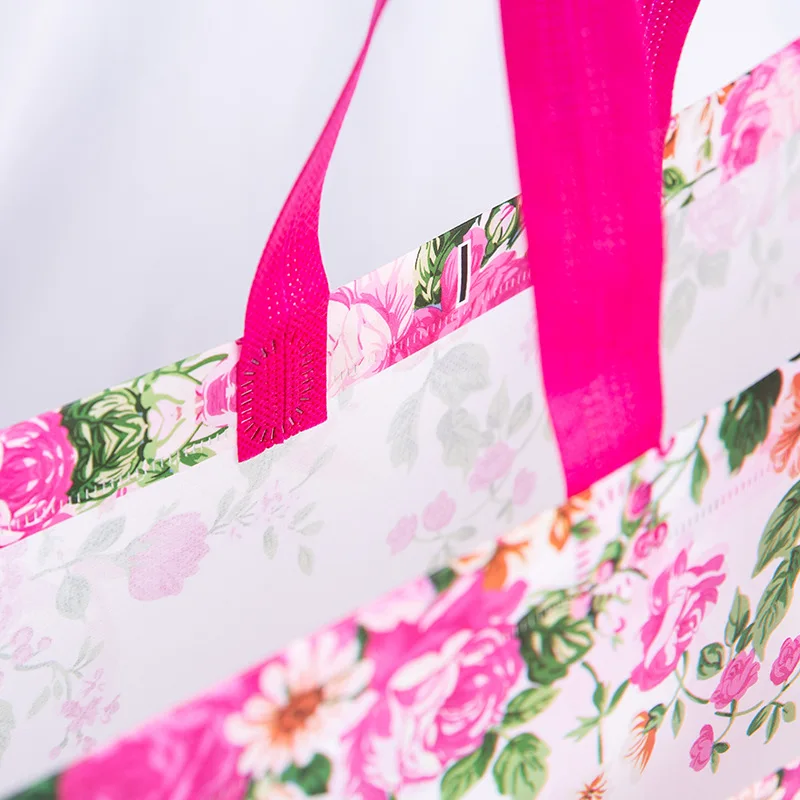 Новый идиллический цветок многоразовая сумка для покупок складная эко тоут