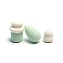 Пуховка набор для макияжа яйцо сухая и влажная губка-тыква