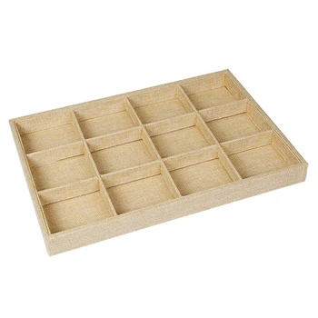 

Stackable 12 Grid Jewelry Tray Showcase Display Organizer