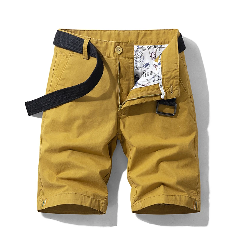 

High-quality five-point pants summer casual shorts men's pure cotton solid color loose overalls men's shorts 2020 new