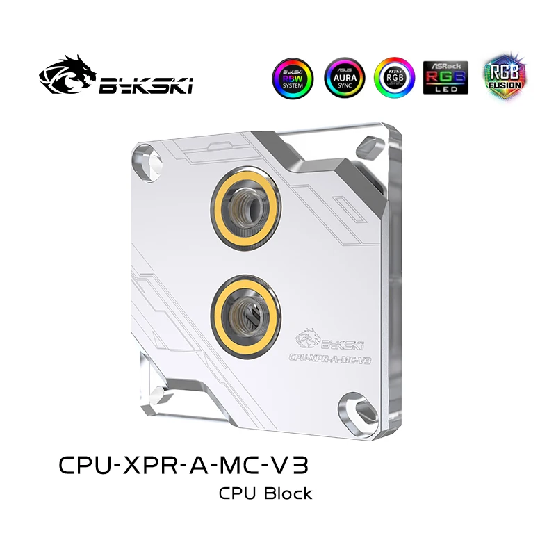 Bykski CPU XPR A MC V3 водяной блок для Intel 115X 1366 2011 2066 черный/серебристый RBW(5 В) Водяной