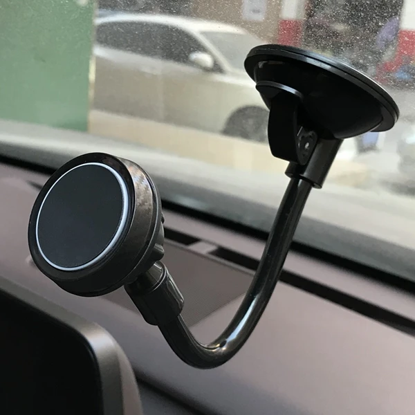 Flexible Long Arm Magnetic Car Phone Holder Silicon Pad Strong Sucker Magnet Phone Stand Holder For Smartphone Car Accessories mobile stand for car Holders & Stands