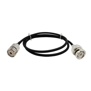 

UHF PL-259 Female Jack to BNC Male Plug LMR195 Antenna Cable for Vehicle CB Radio Ham Radio Two Way Radio FM Transmitter