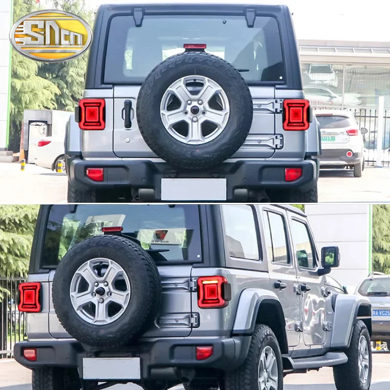 Полный светодиодный задний фонарь в сборе для Jeep Wrangler задние фонари последовательный туннель динамический стиль задний фонарь