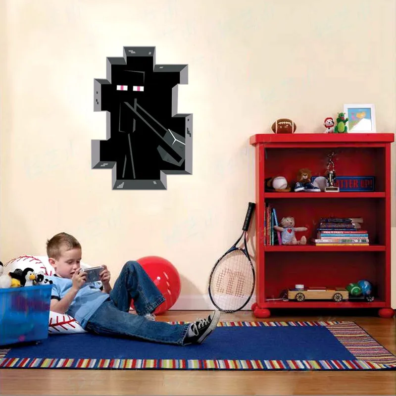 3D мультфильм Стива игра наклейки на стену для детской комнаты мозаика игры плакаты Decoracion Hogar современные наклейки на стену - Цвет: 6027