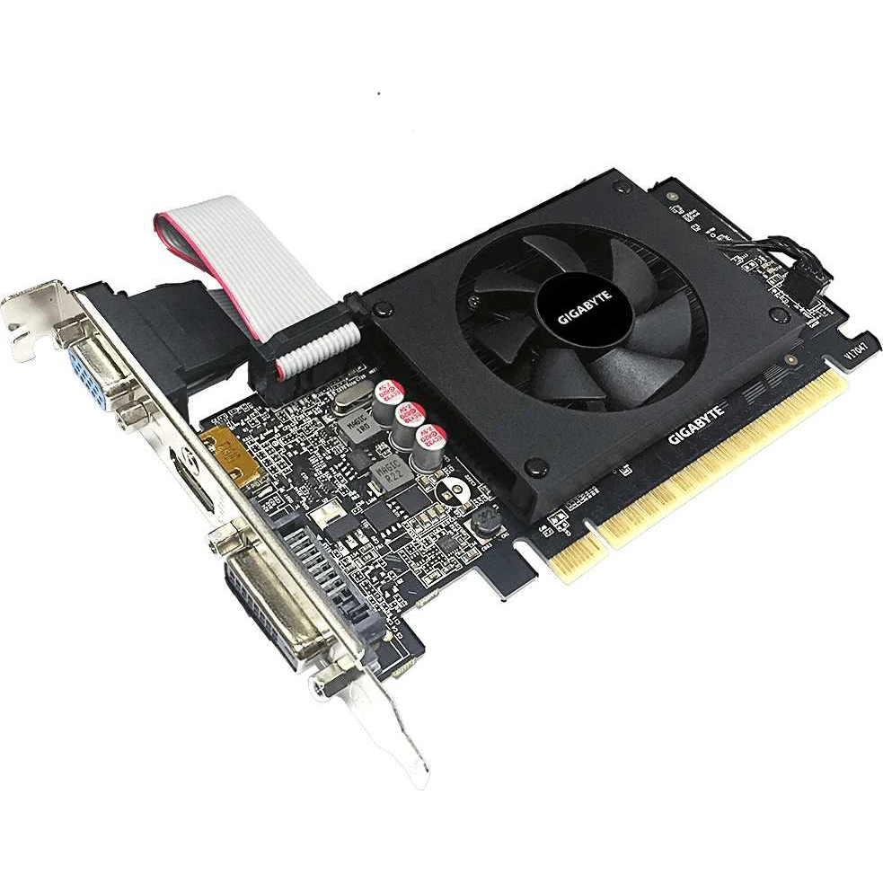 Видеокарта Gigabyte PCI-E GV-N710D5-2GIL NV GT710 2048Mb 64b GDDR5 954/5010 DVIx1/HDMIx1/CRTx1/HDCP