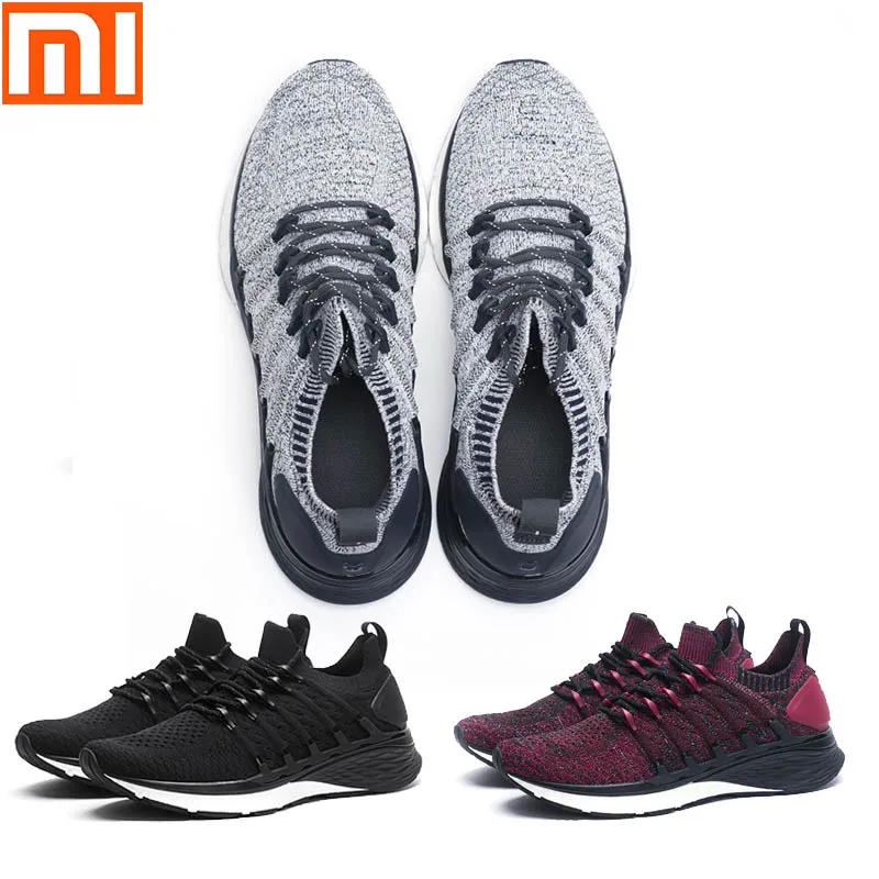 Оригинальная спортивная обувь xiaomi mijia, 3 кроссовки для бега, текстильные эластичные трикотажные амортизирующие подошвы, удобные мужские спортивные кроссовки
