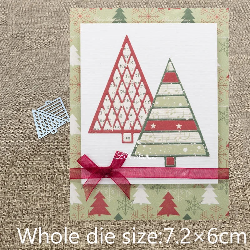

New Design Craft Metal Cutting Die 2pcs Christmas tree decoration scrapbook die cuts Album Paper Card Craft Embossing die cuts