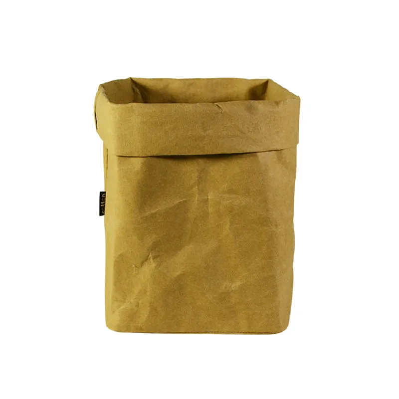

Dark Flourish Customized Logo Kraftpaper Promotional Storage Basket Logo Pattern Export the United Kingdom Japan Anti-Tear