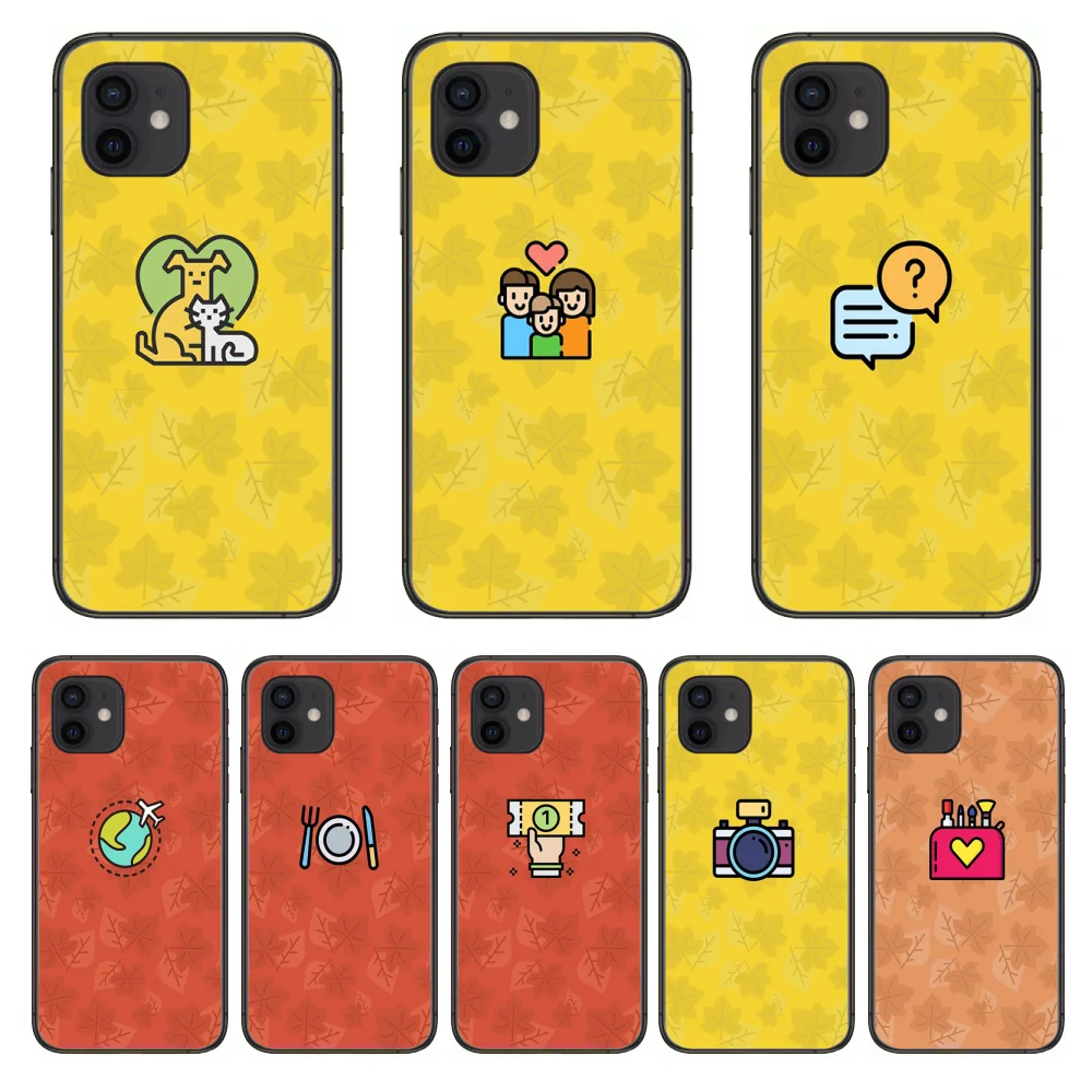 Signs Fashion Exquisite Style Phone Case cover For iphone 12 pro max 11 8 7 6 s XR PLUS X XS SE 2020 mini black cell shell | Мобильные