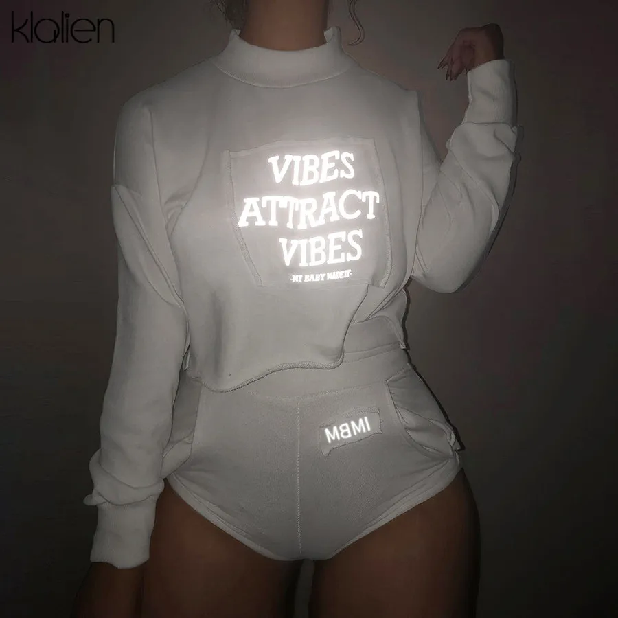 Женская толстовка с буквенным принтом KLILAEN Повседневная тонкая длинными