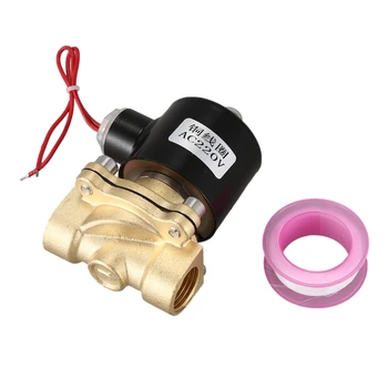 

DN15 1/2 Inch AC220V Brass Electric Solenoid Valve with Two-Way Two-Position for Water / Oil / Gas