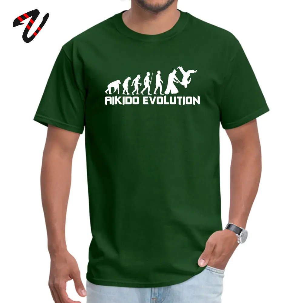 Aikido Evolution хлопковая ткань мужские футболки с короткими рукавами уличные футболки на День отца Топ для отдыха футболка простой с круглым воротом Футболка