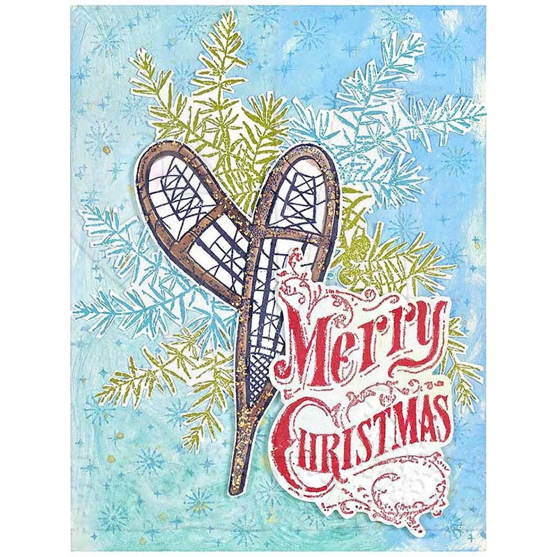 Christmas Classic Metal Cutting Dies And Clear Silicone Stamps Stencils for DIY Scrapbooking Die Cuts Papers Cards craft dies