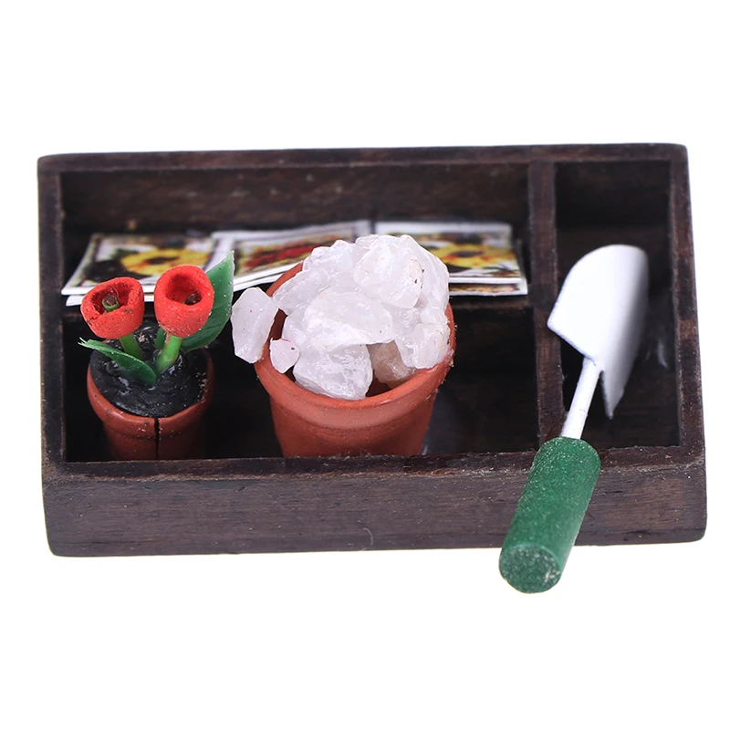 DIY Miniatura Металл Лейка тянет тележку лопата, грабли садовые инструменты для детей куклы дом Миниатюрные аксессуары