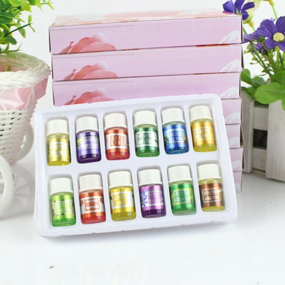 Water-soluble Flower Fruit Essential Oil Relieve Stress for Humidifier Fragrance Lamp Air Freshen Aromatherapy Body 3ml*12pc | Дом и сад