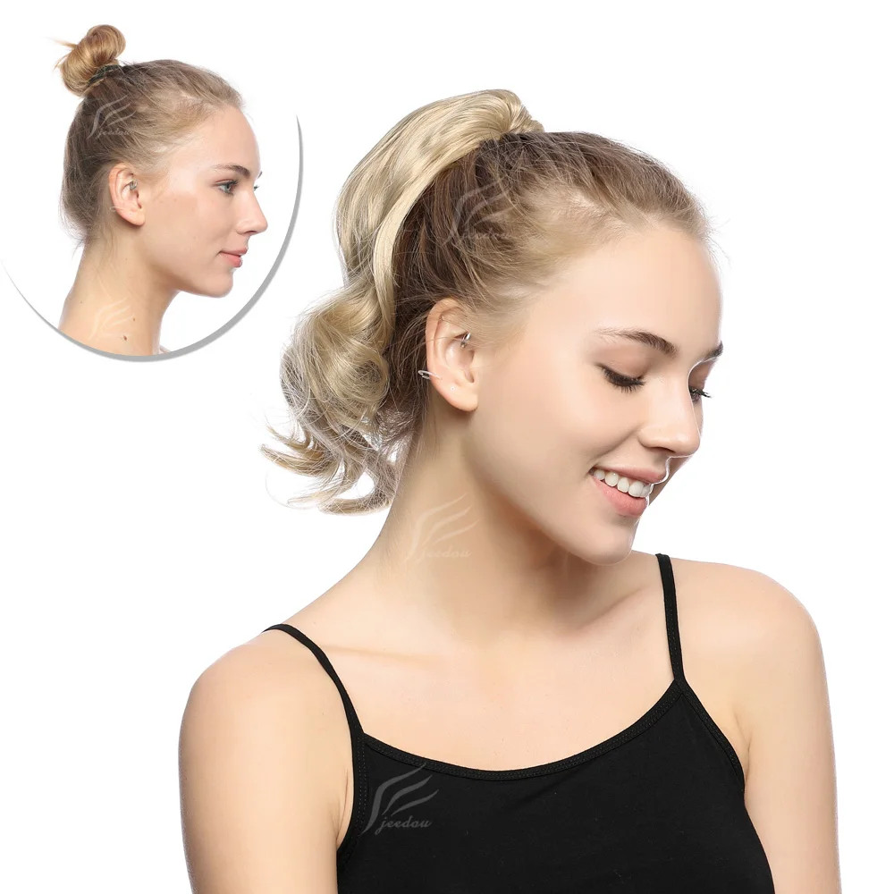 jeedou Short Wavy Ponytail Hair Extensions Claw Ponytails Synthetic 16 6 jeedou Short Wavy Ponytail Hair Extensions Claw Ponytails Synthetic 16 6