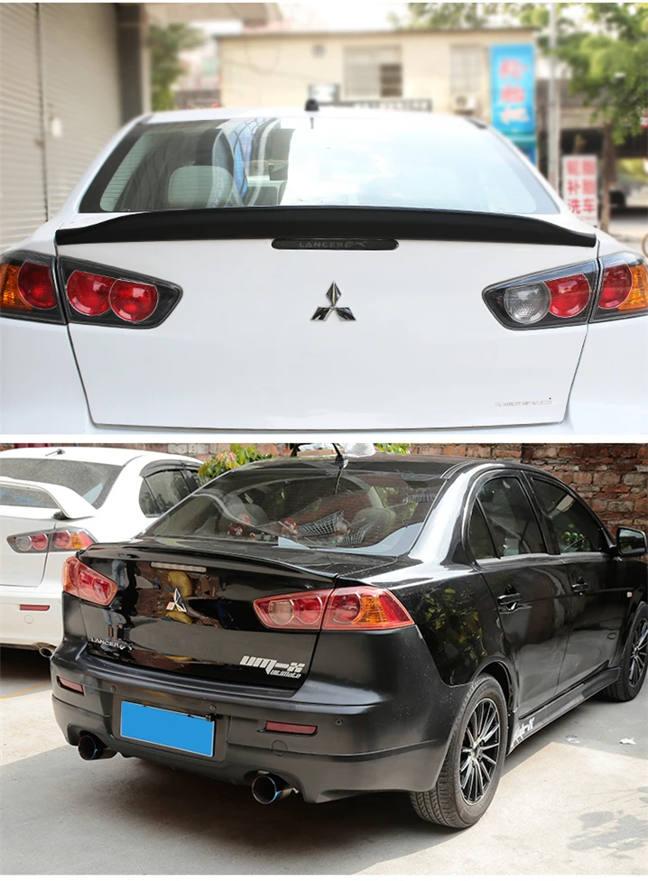 For Mitsubishi Lancer EX Evo 2008 2009 2010 2011 2012 2013 2014 2015 ABS  Unpainted Color Rear Trunk Wing Lip Spoiler - AliExpress