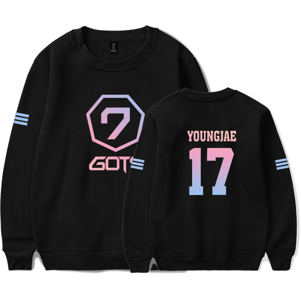 GOT7 Женская и мужская толстовка с капюшоном Harajuku Мужская/женская уличная Толстовка с длинным рукавом хип-хоп размера плюс одежда Прямая поставка