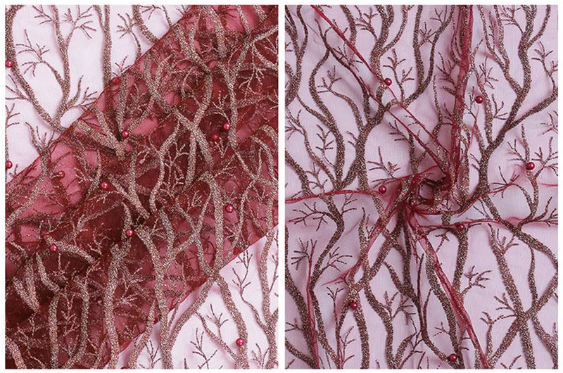 Ширина 130 см кружевная вышивка блестящая фатиновая ткань для изготовления одежды