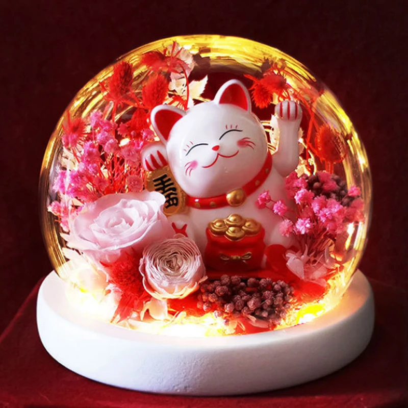 Valentine's Day Gift of Real Rose in Glass Dome
