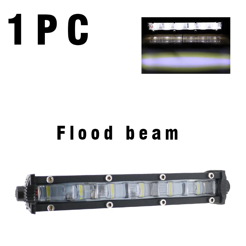 Flood Beam Рабочий светильник 6D светодиодный бар 7 дюймов точечный луч рабочий светильник автомобильный точечный луч дальнего света для Ford Toyota SUV 4WD внедорожный 12 В светодиодный светильник - Цвет: Flood Beam