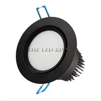 

6w 9w 12w Dimmable Led downlight light COB Ceiling Spot Light 85-265V ceiling recessed Lights Indoor Lighting black round body