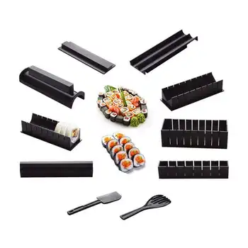 

10 Pics/Set Diy Sushi Maker Onigiri Mold Rice Mould Kits Kitchen Bento Accessories Tools