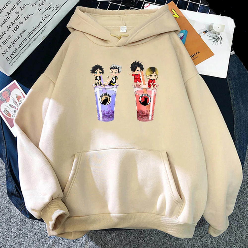 

Anime Haikyuu Hoodies Sweatshirts Men/women Karasuno Fly High Graphic Streetwear Pullover Winter Warm Unisex Anime Sweatshirts