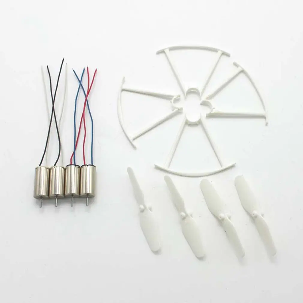 

4pcs RC Drone Motors CCW CW Engine Motor Propellers Protective Rings Drone Spare Parts for SYMA X21 X21W X22W Quadcopter