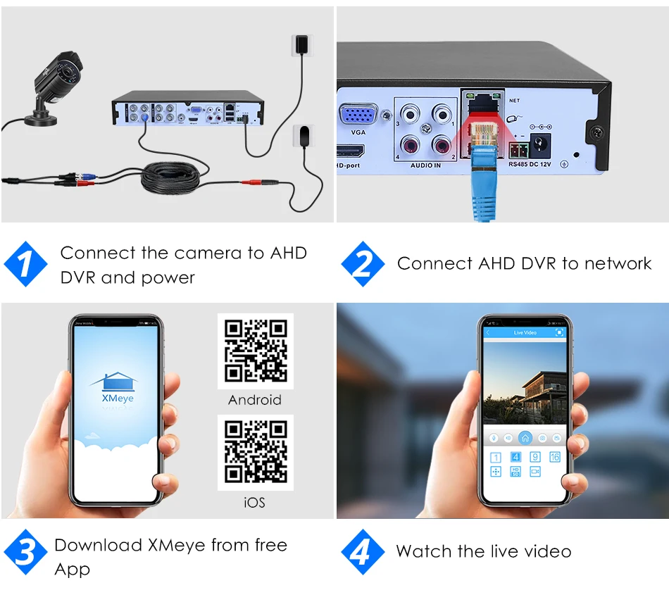 Hiseeu AHDH 1080P металлический чехол AHD аналоговая Высокая четкость металлическая камера AHD CCTV камера безопасности для улицы AHBB12