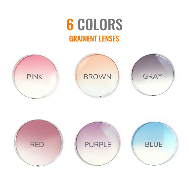 US $21.66 Toketorism Anti Reflective Prescription Lenses Anti Uv Gradient Tint Lens For Glasses Frame And Trimming Rimless Sunglass