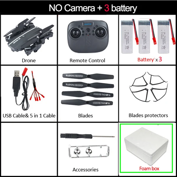 8807 Вт 8807 Дрон-Квадрокоптер мини складной S Дрон-Квадрокоптер с HD камерой WIFI дроны FPV зарядное устройство для квадрокоптера visuo Xs809hw x101hw - Цвет: no camera 3 BAT