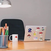 Mushroom Stickers 50Pcs Vinyl Waterproof Stickers for Laptop,Skateboard,Water Bottles,Computer,Phone,Guitar