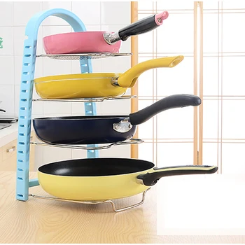 

Multi-Purpose Kitchen Storage Racks Pot Pan Cookware Lid Chopping Block Kitchen Organizer pot lid shelf holder