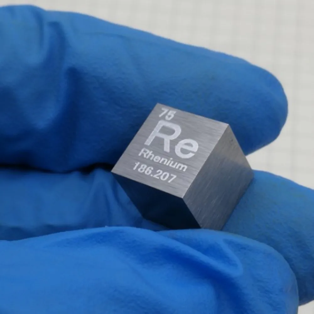 Rhenium Cube Re Металл высокой чистоты полированный Сияющий драгоценный супер