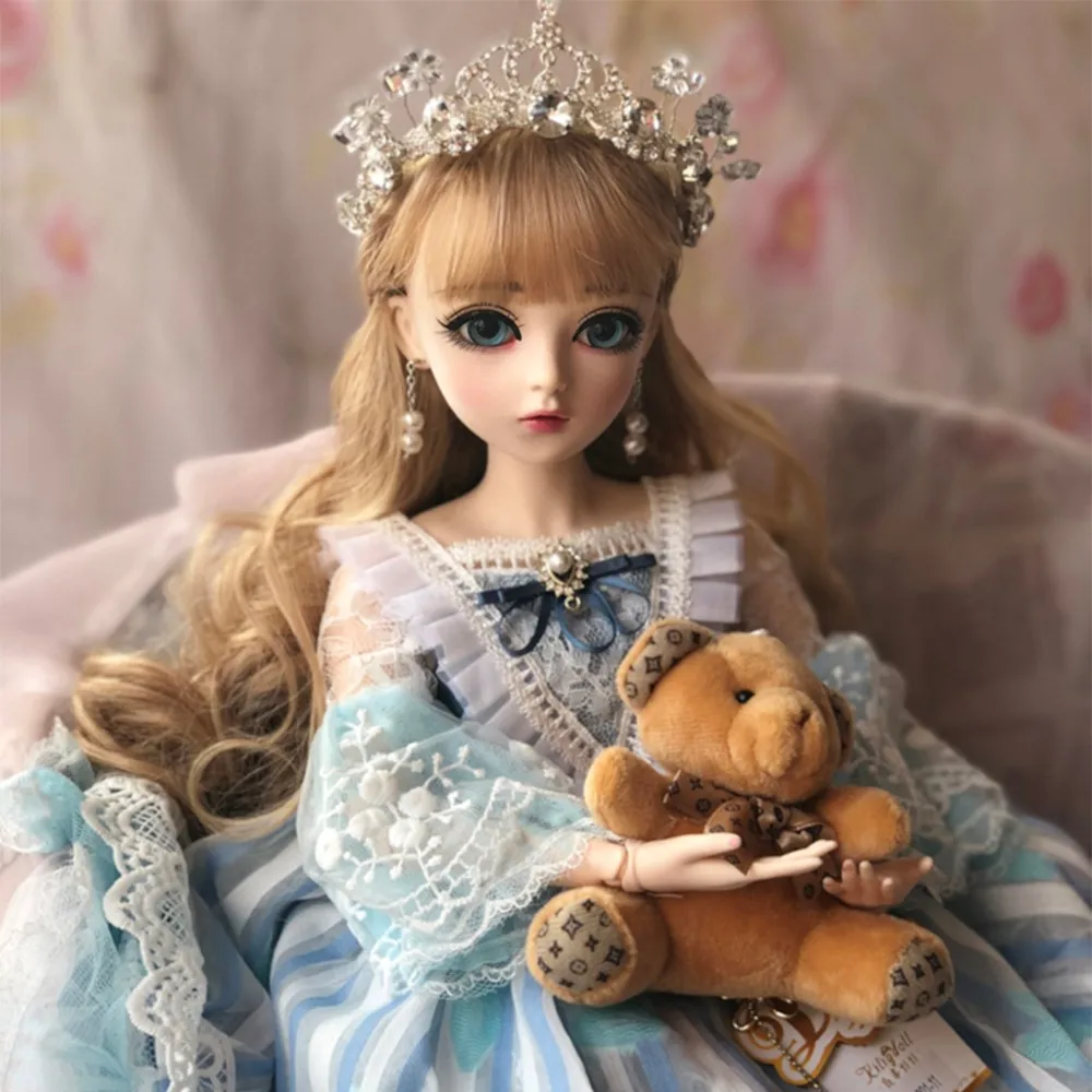 Куклы для девочек SD 60 см, куклы для девочек BJD с платьем, парики, обувь, игрушки для красоты, макияж,, ручная работа, 1/3, силиконовая кукла