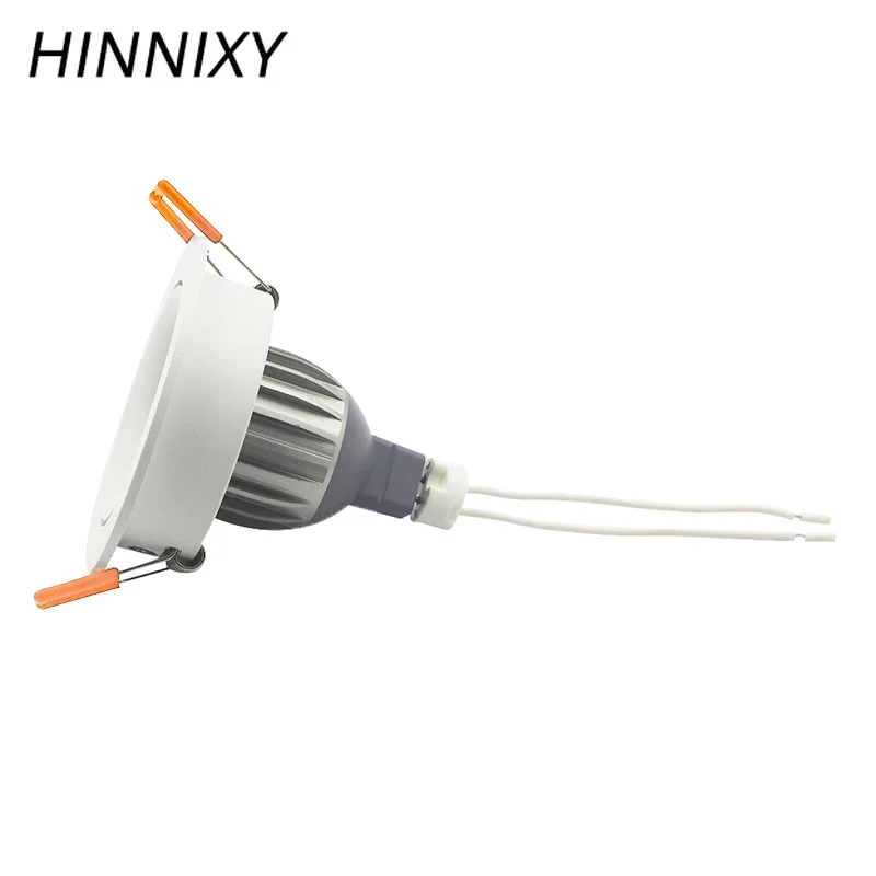 Hinnixy GU10 MR16, двойные кольца, круглый светодиодный светильник, потолочное крепление, основание, 90 мм, отверстие, 85-265 в, вращающийся луч, домашнее освещение