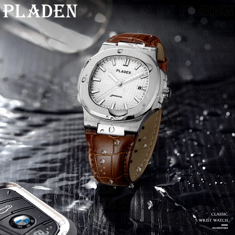 

PLADEN Watch Men Sports Fashion Casual Watches 2020 Top Brand Waterproof Quartz Leather Wrist Watch For Men Clock Orologio Uomo