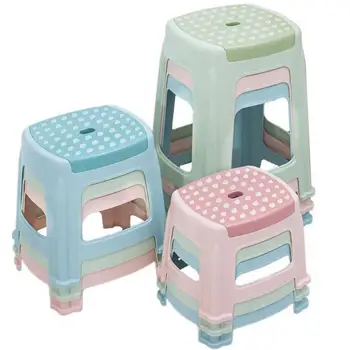 

Plastic Stool Household Thickened Bench Fashionable Small Chair Simple Living Room Dining Table, High Stool, Square Stool, Dinin