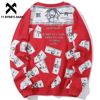 

11 BYBB'S DARK Fashion Hoodies Sweatshirts Men 3d Pattern Print Hip Hop Punk Long Sleeve Pullovers Hoodie Male Casual Streetwear