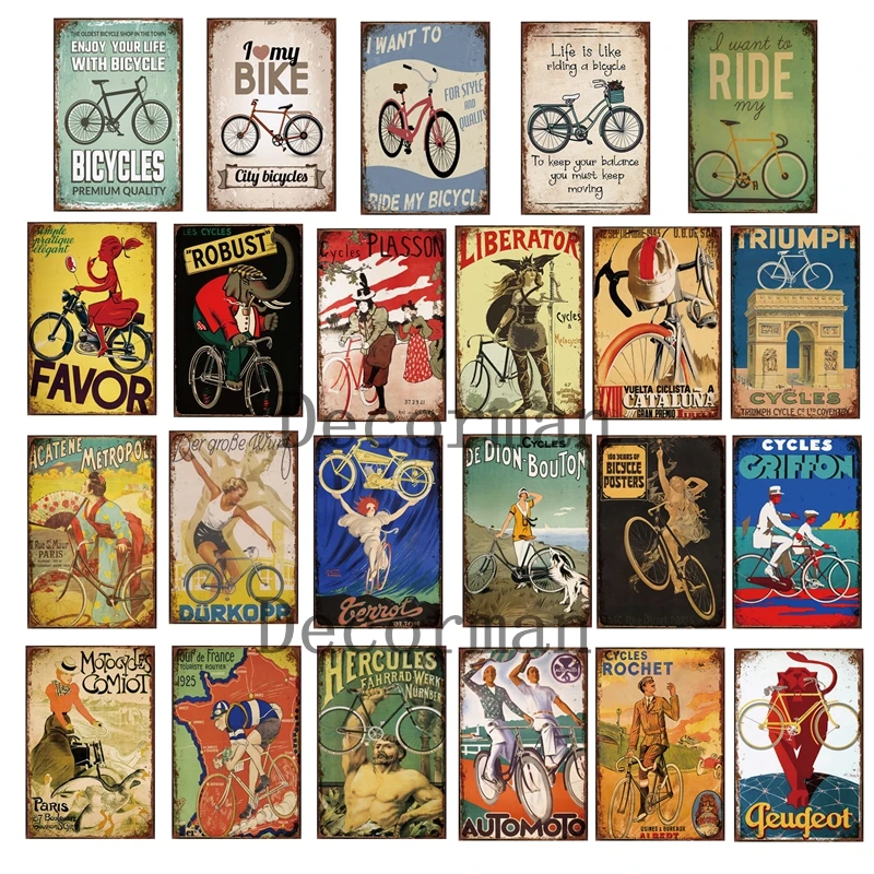 

[ Mike86 ] Bicycle Bike Triump Custom Metal Sign Shabby chic Retro wall Painting Bar Art 20*30 CM LTA-1693