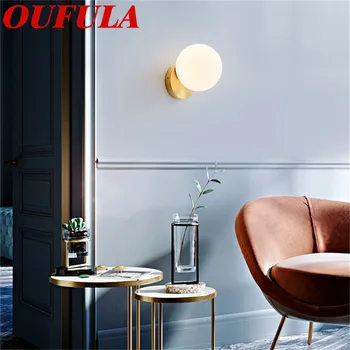 

OUFULA Modern Wall Lamps Copper Light Contemporary Creative New Design Indoor Decorative For Living Room Corridor Bedroom Hotel