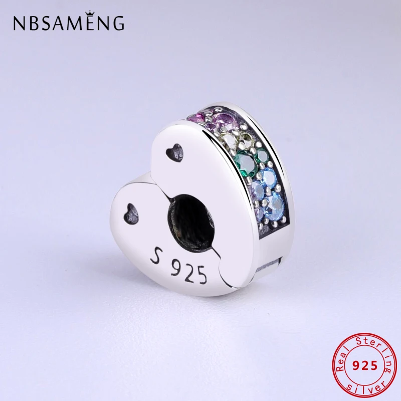 Оригинальные 100% бриллиантовые очаровательные дуги любви зажимы амулеты