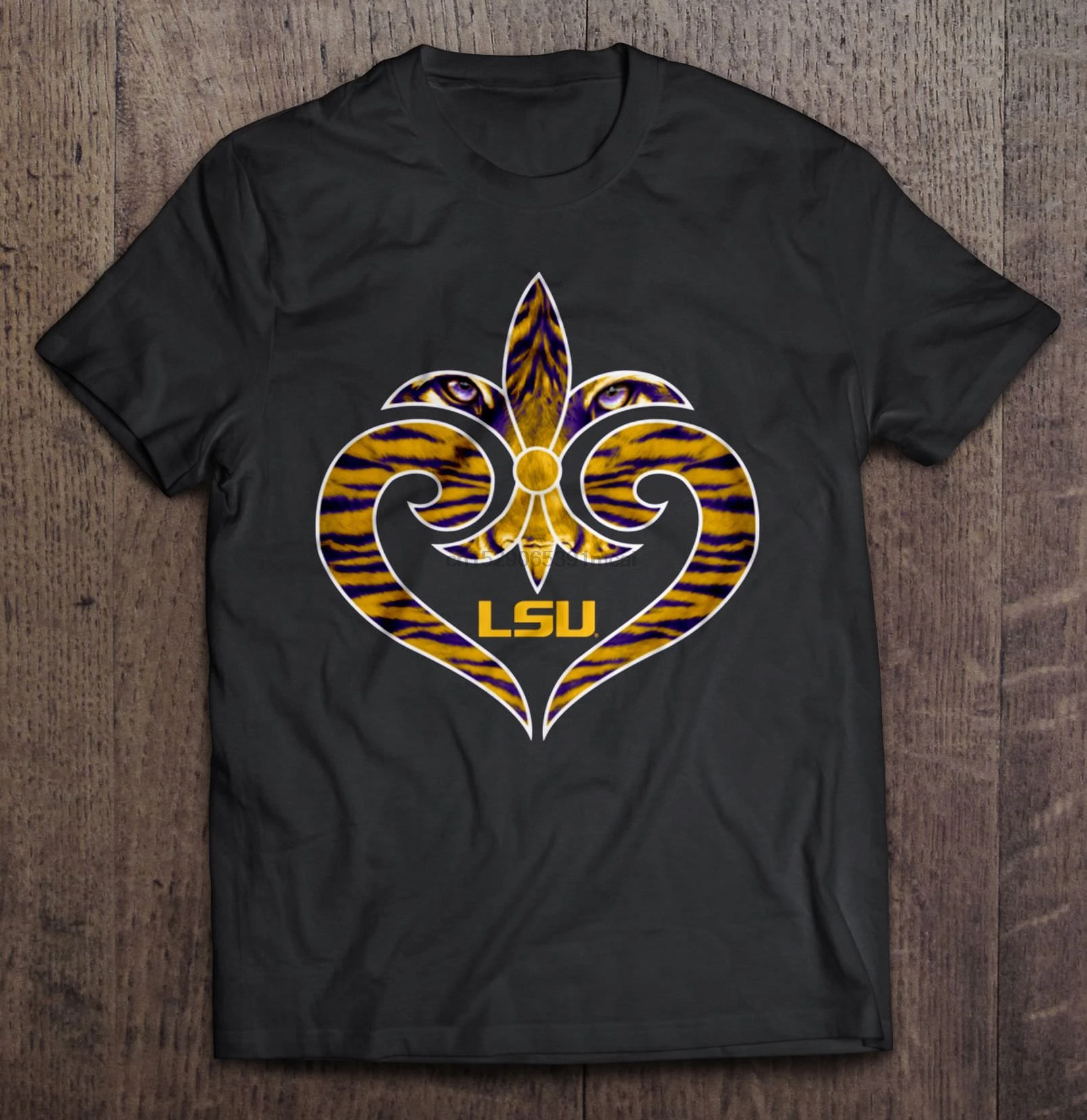 

Men Funny T Shirt Fashion tshirt LSU Tigers - Fleur De Lis Heart Women t-shirt