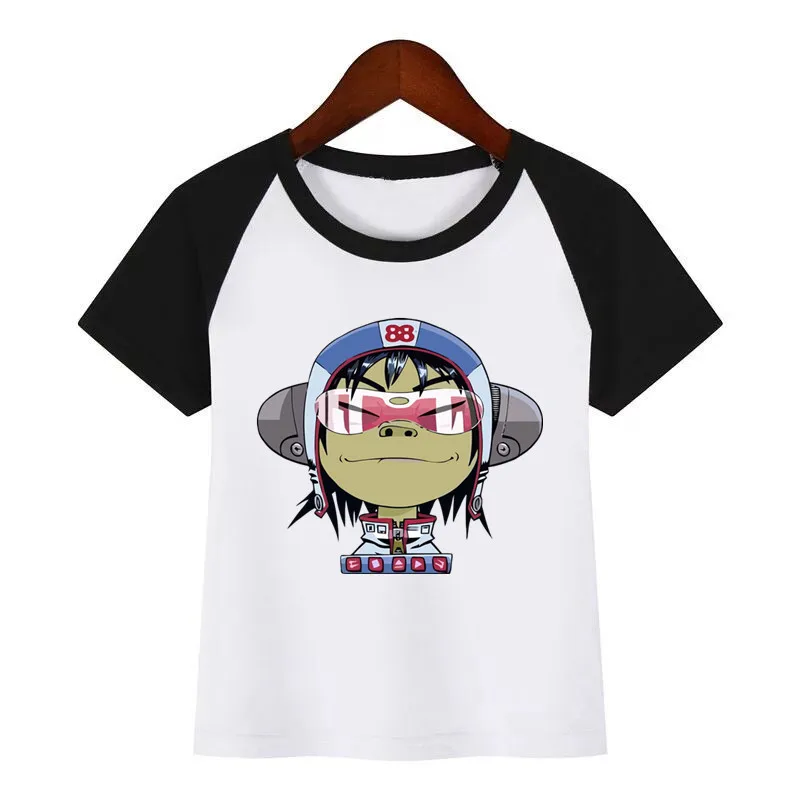 Gorillaz/футболка в стиле рок-группы с принтом «лапша», «Мердок», «руссель», детские летние топы с круглым вырезом, футболка для маленьких девочек, повседневная детская одежда