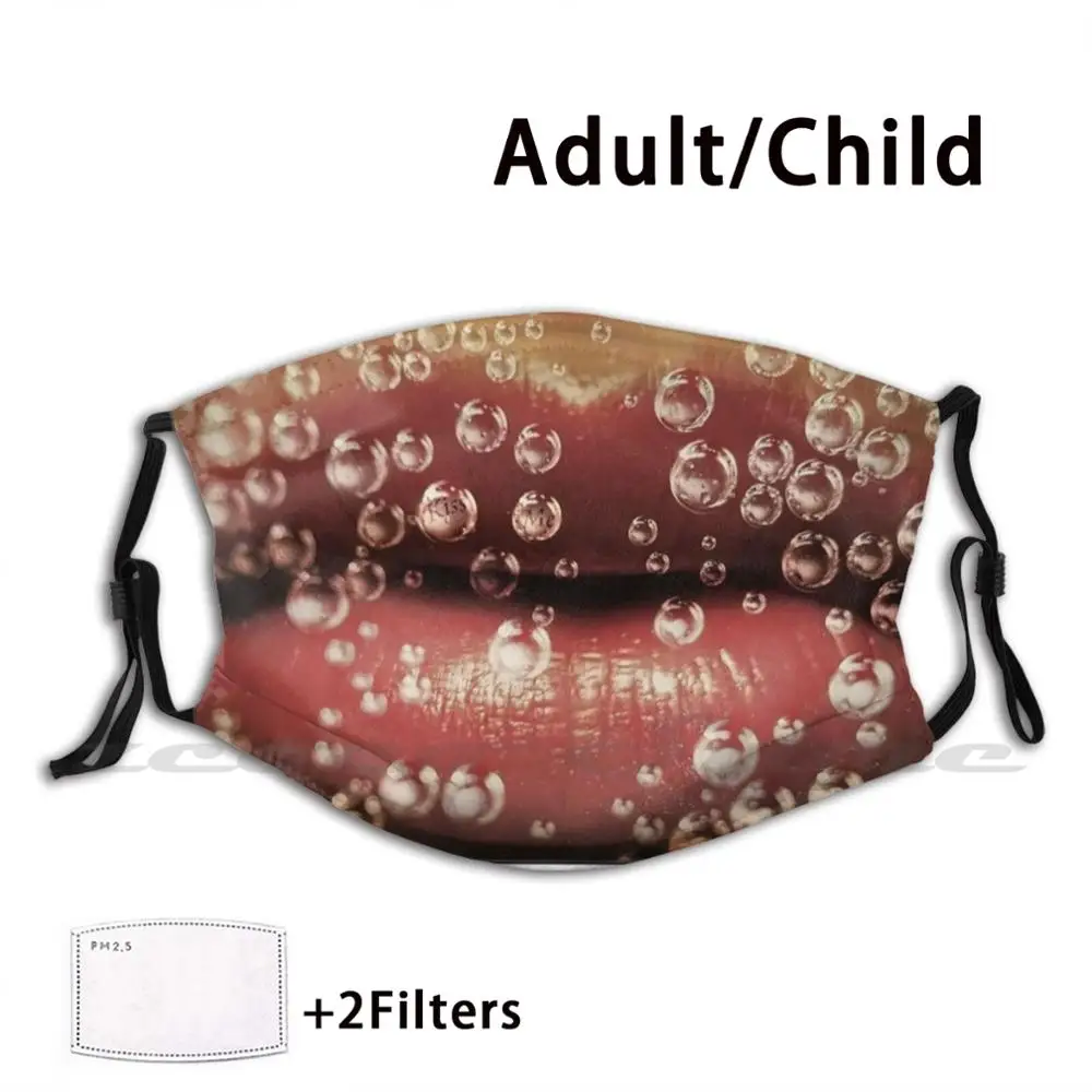 

Поцелуй меня! Пользовательский шаблон моющийся фильтр Pm2.5 взрослые дети маска воздушные пузырьки поцелуй губы любовь